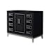 Wyndham Collection Marlena 42" Single Free Standing Vanity Cabinet Only - Less Vanity Top Black / Brushed Nickel Hardware