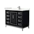 Wyndham Collection Marlena 42" Free Standing Single Basin Vanity Set with Cabinet and Quartz Vanity Top Black / Giotto Quartz Top / Brushed Nickel Hardware