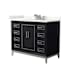 Wyndham Collection Marlena 42" Free Standing Single Basin Vanity Set with Cabinet and Quartz Vanity Top Black / Giotto Quartz Top / Brushed Nickel Hardware