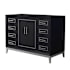 Wyndham Collection Marlena 48" Single Free Standing Vanity Cabinet Only - Less Vanity Top Black / Brushed Nickel Hardware