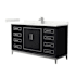 Wyndham Collection Marlena 60" Free Standing Single Basin Vanity Set with Cabinet and Quartz Vanity Top Black / Giotto Quartz Top / Brushed Nickel Hardware