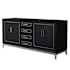 Wyndham Collection Marlena 72" Double Free Standing Vanity Cabinet Only - Less Vanity Top Black / Brushed Nickel Hardware
