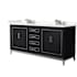 Wyndham Collection Marlena 72" Free Standing Double Basin Vanity Set with Cabinet and Quartz Vanity Top Black / Giotto Quartz Top / Brushed Nickel Hardware