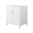 Wyndham Collection Elan 29" Single Free Standing Vanity Cabinet Only - Less Vanity Top White / Brushed Nickel Hardware