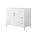 Wyndham Collection Elan 42" Single Free Standing Vanity Cabinet Only - Less Vanity Top White / Brushed Nickel Hardware