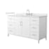 Wyndham Collection Elan 60" Free Standing Single Basin Vanity Set with Cabinet and Quartz Vanity Top White / Giotto Quartz Top / Brushed Nickel Hardware