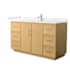 Wyndham Collection Elan TK 60" Free Standing Single Basin Vanity Set with Cabinet and Cultured Marble Vanity Top Light Oak / Carrara Cultured Marble Top / Brushed Nickel Hardware