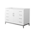 Wyndham Collection Amici 48" Single Free Standing Vanity Cabinet Only - Less Vanity Top White / Brushed Nickel Hardware