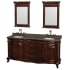 Vanity View with Imperial Brown Top and Mirrors