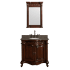 Front Vanity View with Imperial Brown Top and Mirror