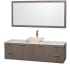 Grey Oak Vanity with White Stone Top and Avalon Ivory Marble Sink