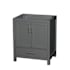 Wyndham Collection Sheffield 30" Single Free Standing Vanity Cabinet Only - Less Vanity Top Dark Gray