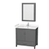 Dark Gray / Carrara Cultured Marble Top / Brushed Chrome Hardware