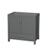 Wyndham Collection Sheffield 36" Single Free Standing Vanity Cabinet Only - Less Vanity Top Dark Gray / Brushed Chrome Hardware