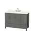 Wyndham Collection Sheffield 48" Free Standing Single Basin Vanity Set with Cabinet and Quartz Vanity Top Dark Gray / Giotto Quartz Top / Brushed Chrome Hardware