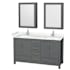 Dark Gray / Carrara Cultured Marble Top / Brushed Chrome Hardware