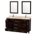 Wyndham Collection-WCS141460DUNSM24-Open Vanity View with Mirror