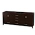Wyndham Collection Sheffield 79" Double Freestanding Hardwood Vanity Cabinet Only - Less Vanity Top Espresso / Brushed Chrome Hardware