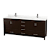 Espresso / Giotto Quartz Top / Brushed Chrome Hardware