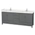Dark Gray / Carrara Cultured Marble Top / Brushed Chrome Hardware