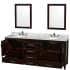 Wyndham Collection-WCS141480DUNOM24-Open Vanity View with Mirror