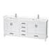 White / White Cultured Marble Top / Brushed Chrome Hardware