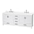White / White Quartz Top / Brushed Chrome Hardware