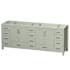 Wyndham Collection Sheffield 84" Double Free Standing Vanity Cabinet Only - Less Vanity Top Light Green / Brushed Nickel Hardware