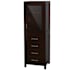 Wyndham Collection Sheffield 71-1/4" Hardwood Free Standing Bathroom Linen Tower Espresso / Brushed Chrome Hardware