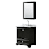 Wyndham Collection Deborah 30" Free Standing Single Vanity Set with Wood Cabinet, Marble Vanity Top, and Medicine Cabinet Dark Espresso / White Carrara Marble Top / Polished Chrome Hardware