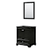 Wyndham Collection Deborah 29-1/4" Free Standing Single Wood Vanity Cabinet Only with Mirror - Less Vanity Top Dark Espresso / Polished Chrome Hardware