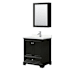 Wyndham Collection Deborah 30" Free Standing Single Basin Vanity Set with Cabinet, Quartz Vanity Top, and Medicine Cabinet Dark Espresso / Giotto Quartz Top / Polished Chrome Hardware