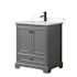 Dark Gray / Carrara Cultured Marble Top / Matte Black Hardware