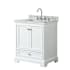 White / White Carrara Marble Top / Polished Chrome Hardware