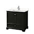 Wyndham Collection Deborah 36" Free Standing Single Basin Vanity Set with Cultured Marble Vanity Top Dark Espresso / Carrara Cultured Marble Top / Polished Chrome Hardware
