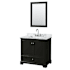 Dark Espresso / White Carrara Marble Top / Polished Chrome Hardware