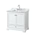 White / White Carrara Marble Top / Polished Chrome Hardware