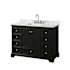 Wyndham Collection Deborah 48" Free Standing Single Vanity Set with Wood Cabinet and Marble Vanity Top Dark Espresso / White Carrara Marble Top / Polished Chrome Hardware