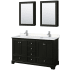 Dark Espresso / Carrara Cultured Marble Top / Polished Chrome Hardware