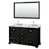 Dark Espresso / White Carrara Marble Top / Polished Chrome Hardware