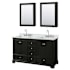 Dark Espresso / White Carrara Marble Top / Polished Chrome Hardware