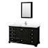 Wyndham Collection Deborah 60" Free Standing Single Basin Vanity Set with Cultured Marble Vanity Top and Framed Mirror Dark Espresso / Carrara Cultured Marble Top / Polished Chrome Hardware
