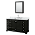 Wyndham Collection Deborah 60" Free Standing Single Vanity Set with Wood Cabinet, Marble Vanity Top, and Medicine Cabinet Dark Espresso / White Carrara Marble Top / Polished Chrome Hardware