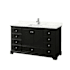 Wyndham Collection Deborah 60" Free Standing Single Basin Vanity Set with Cabinet and Quartz Vanity Top Dark Espresso / Giotto Quartz Top / Polished Chrome Hardware