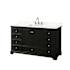 Wyndham Collection Deborah 60" Free Standing Single Basin Vanity Set with Cabinet and Quartz Vanity Top Dark Espresso / Giotto Quartz Top / Polished Chrome Hardware