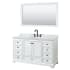 White / White Carrara Marble Top / Matte Black Hardware