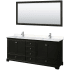 Dark Espresso / Carrara Cultured Marble Top / Polished Chrome Hardware