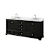 Dark Espresso / White Carrara Marble Top / Polished Chrome Hardware
