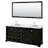 Dark Espresso / White Carrara Marble Top / Polished Chrome Hardware