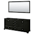 Wyndham Collection Deborah 79" Double Free Standing Wood Vanity Cabinet - Less Vanity Top Dark Espresso / Polished Chrome Hardware